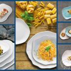 Zestaw talerzy płytkich 21 cm / 6 szt. - STONE AGE / Morski - zdjęcie