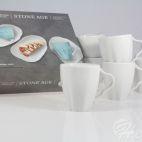 Zestaw kubków 350 ml / 6 szt. - STONE AGE / Biały - zdjęcie