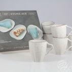 Zestaw kubków 350 ml / 6 szt. - STONE AGE / Beżowy - zdjęcie