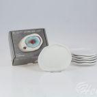 Zestaw spodków 12,5 cm / 6 szt. - STONE AGE / Biały - zdjęcie