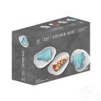 Zestaw kubków 350 ml / 6 szt. - STONE AGE / Beżowy - zdjęcie