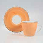 Filiżanka 350 ml ze spodkiem - 6630Ł Beata, Dorota (orange) - zdjęcie