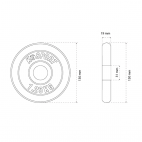 Obciążenie żeliwne krążek 1,25 kg O1.25 K-SPORT - zdjęcie