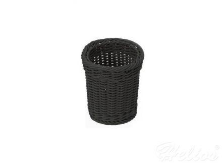 Koszyk na sztućce z poliratanu okrągły czarny (BH-2005-061) - zdjęcie główne