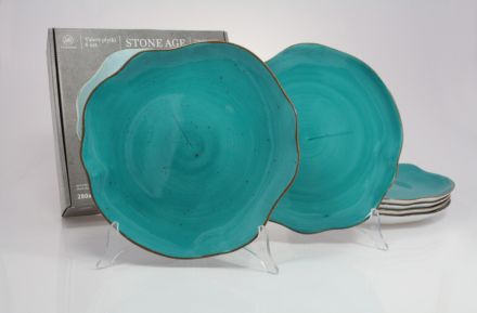 Zestaw talerzy płytkich 28 cm / 2 szt. - STONE AGE / Morski - zdjęcie główne