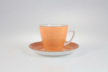 Filiżanka 350 ml ze spodkiem - 6630Ł Beata, Dorota (orange) - zdjęcie główne