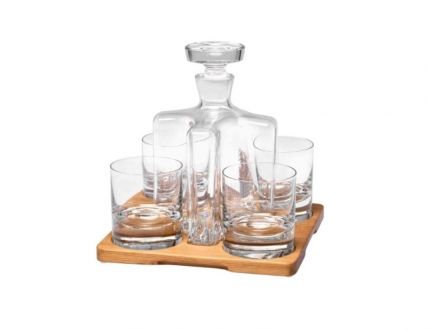 Komplet do whisky z dębową tacą - Sterling OAK (1634) - zdjęcie główne