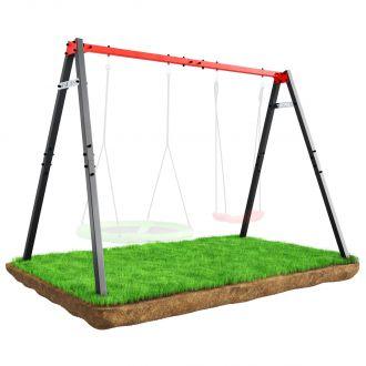 HUŚTAWKA OGRODOWA dla dzieci BOCIANIE GNIAZDO STELAŻ podwójny KSOZ015 - zdjęcie główne