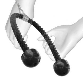 UCHWYT SZNUR DO ATLASU WYCIĄGU DO ĆWICZEŃ TRICEPS 70CM U009 - zdjęcie główne