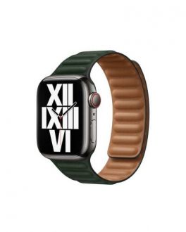 Apple do pasek do Apple Watch 41mm z karbowanej skóry rozmiar M/L - zielony - zdjęcie główne
