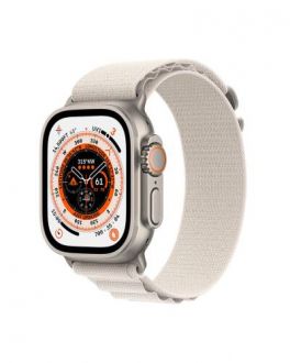 Apple Watch Ultra 49mm + Cellular tytan z opaską Alpine w kolorze księżycowej poświaty - Small - zdjęcie główne