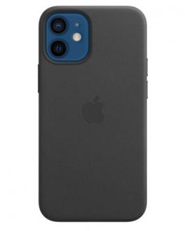 Etui iPhone 12 mini Apple Leather Case z MagSafe - czarne - zdjęcie główne
