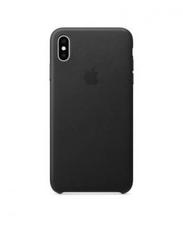 Etui do iPhone Xs Max Apple Leather - czarne - zdjęcie główne