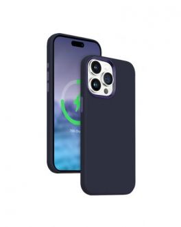 Etui do iPhone 15 Pro Max Crong Color Cover LUX Magnetic granatowe - zdjęcie główne