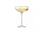 Płaskie kieliszki do szampana 240 ml / 6 szt. - Harmony Gold (B575) + Szklanki do wina 500 ml - Harmony GOLD (6376)