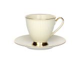 Filiżanka ze spodkiem 250 ml Dalia Kremowa GZ02