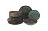Zestaw talerzy dla 6 os./ 18 części - STONEWARE S010T Jade + Zestaw kubków dla 6 osób - STONEWARE S010T Jade (Daisy)