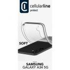 Cellularline Soft - Etui Samsung Galaxy A34 5G (przezroczysty) - zdjęcie