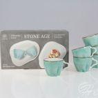Zestaw filiżanek 100 ml / 6 szt. - STONE AGE / Morski - zdjęcie