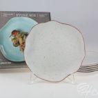 Zestaw talerzy płytkich 28 cm / 6 szt. - STONE AGE / Beżowy - zdjęcie