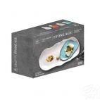 Zestaw spodków 17 cm / 6 szt. - STONE AGE / Morski - zdjęcie