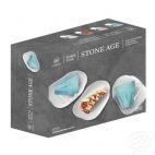 Zestaw kubków 350 ml / 6 szt. - STONE AGE / Morski - zdjęcie