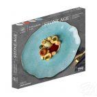 Talerz płytki 33 cm / 1 szt. - STONE AGE / Beżowy - zdjęcie