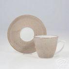 Filiżanka 350 ml ze spodkiem - 6630T Beata, Dorota (brąz) - zdjęcie