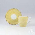 Filiżanka 200 ml ze spodkiem - 6630J Beata, Sonia (żółty) - zdjęcie