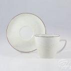 Filiżanka 350 ml ze spodkiem - 6630U Beata, Dorota (beż) - zdjęcie