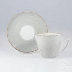 Filiżanka 350 ml ze spodkiem - 6630Z Beata, Dorota (szary) - zdjęcie