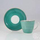 Filiżanka 350 ml ze spodkiem - 6630K Beata, Dorota (turkus) - zdjęcie