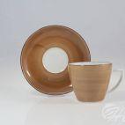 Filiżanka 350 ml ze spodkiem - 6591A Beata, Dorota (brąz) - zdjęcie