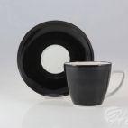 Filiżanka 350 ml ze spodkiem - 6591Z Beata, Dorota (czarny) - zdjęcie