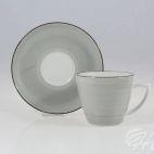 Filiżanka 350 ml ze spodkiem - 6591Ł Beata, Dorota (szary) - zdjęcie
