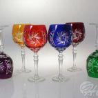 Kieliszki kryształowe do wina 300 ml - KOLOR MIX (372X 6K) - zdjęcie