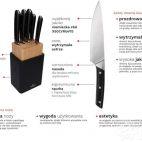 Komplet 5 noży w bloku - VESNA - zdjęcie