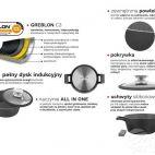 Garnek z pokrywką 20 cm - WHITE STONE - zdjęcie