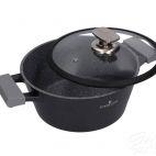 Garnek z pokrywką 20 cm - WHITE STONE - zdjęcie