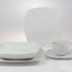 Zestaw naczyń dla 6 osób / 30 części - 3603 AKCENT Złota linia - zdjęcie