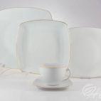 Zestaw naczyń dla 6 osób / 30 części - 3603 AKCENT Złota linia - zdjęcie