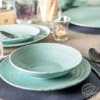 Talerz głęboki 22 cm - SOFIA / LB05 Zielona - zdjęcie