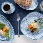 Talerze płytkie 21 cm / 2 szt. - STONE AGE / Greckie wakacje - zdjęcie