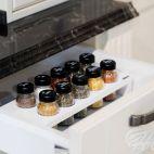 Stojak z przyprawami / 10 szt. - BIAŁY z czarną nakrętką (3068301056) - zdjęcie