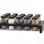 Stojak z przyprawami / 15 szt. - CZARNY z czarną nakrętką (3068301087) - zdjęcie