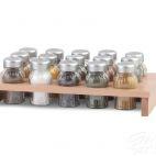 Stojak z przyprawami / 15 szt. - NATURALNY ze srebrną nakrętką (3068301094) - zdjęcie