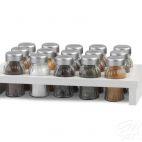 Stojak z przyprawami / 15 szt. - BIAŁY ze srebrną nakrętką (3068301124) - zdjęcie