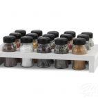 Stojak z przyprawami / 15 szt. - BIAŁY z czarną nakrętką (3068301148) - zdjęcie