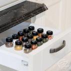 Stojak z przyprawami / 15 szt. - BIAŁY z czarną nakrętką (3068301148) - zdjęcie