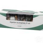 Stojak z przyprawami / 15 szt. - NATURALNY z czarną nakrętką (3068301117) - zdjęcie